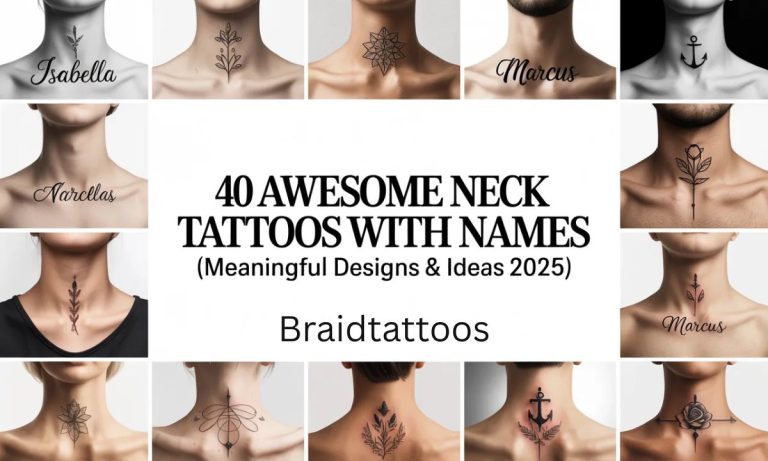 40 Awesome Neck Tattoos with Names (Meaningful Designs & Ideas 2025)
